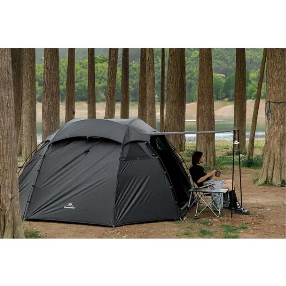 Mountain Hiker ブラックプラネットドームテント 4P 自立型 PU4000mm耐水性 直径3M アルミニウムポール 軽量