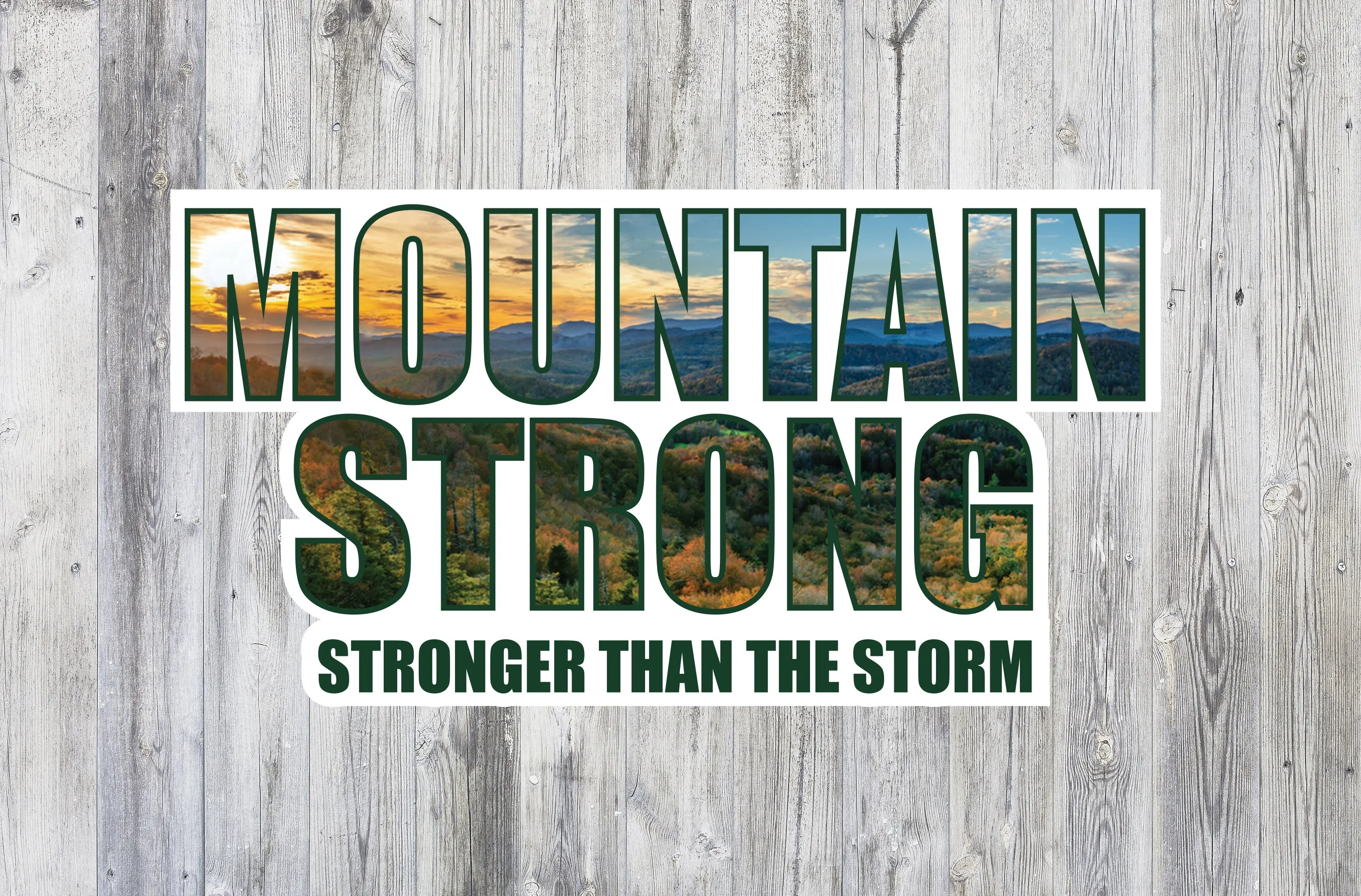 Mountain Strong Fundraiser Decal to Benefit Mercy Chefs with their Hurricane Relief Efforts