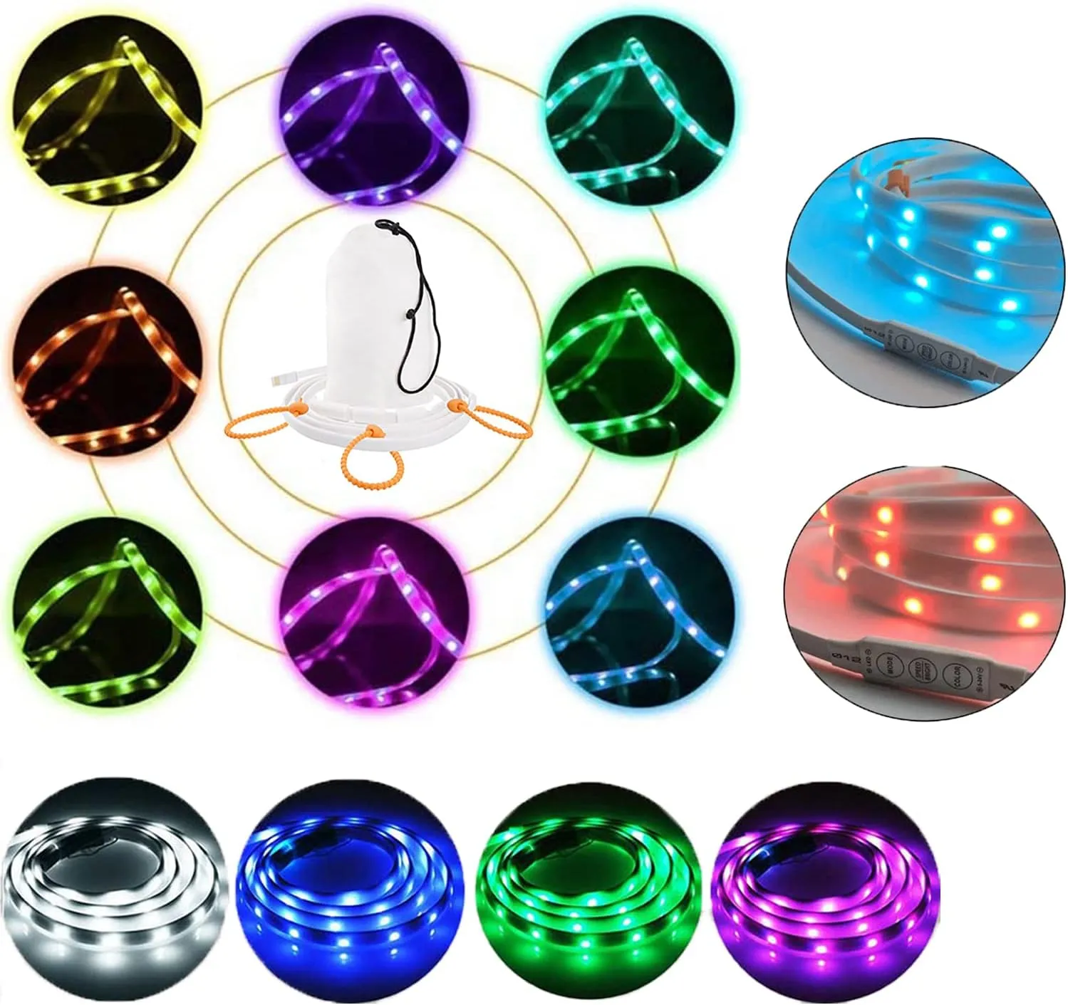 Mrm Portable Led Rope Lights RGB-Remote Control - TOK