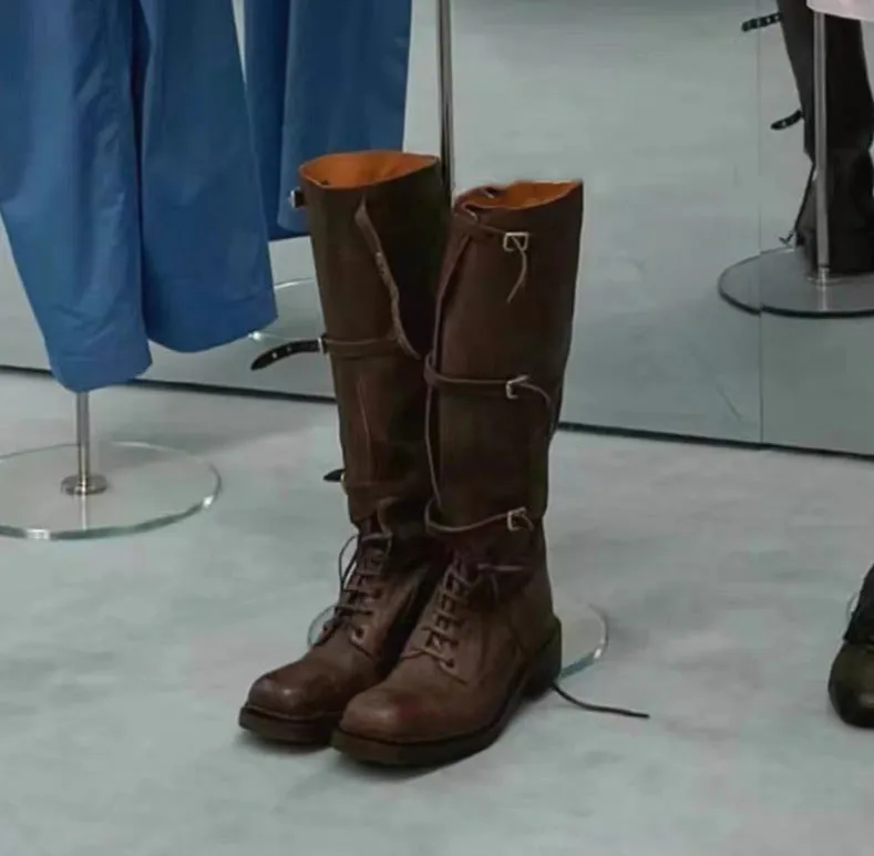 NEW & INSTOCK - Korean Style New Knee-High Buckle-Up and Lace-Up Knight Boots
