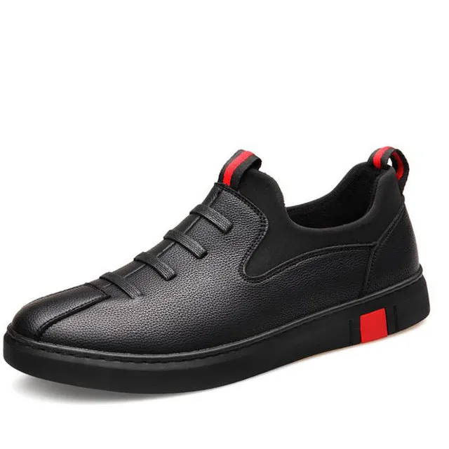 New Fashion Male Black leather flats Shoes Men Loafers Shoes Korea Flats driving boat Shoes men casual sneaker shoes