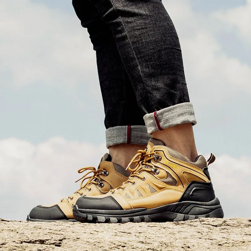 New Hot Style Men Waterproof Hiking Shoes Lightweight Breathable Camping Climbing Trekking Shoes Mountain Shoes Man