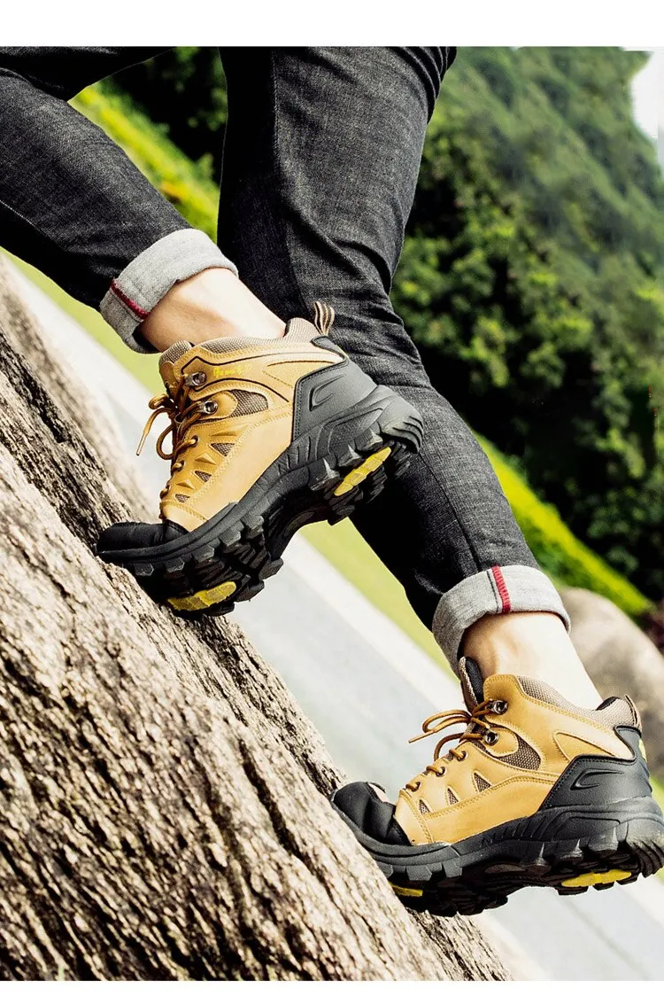New Hot Style Men Waterproof Hiking Shoes Lightweight Breathable Camping Climbing Trekking Shoes Mountain Shoes Man