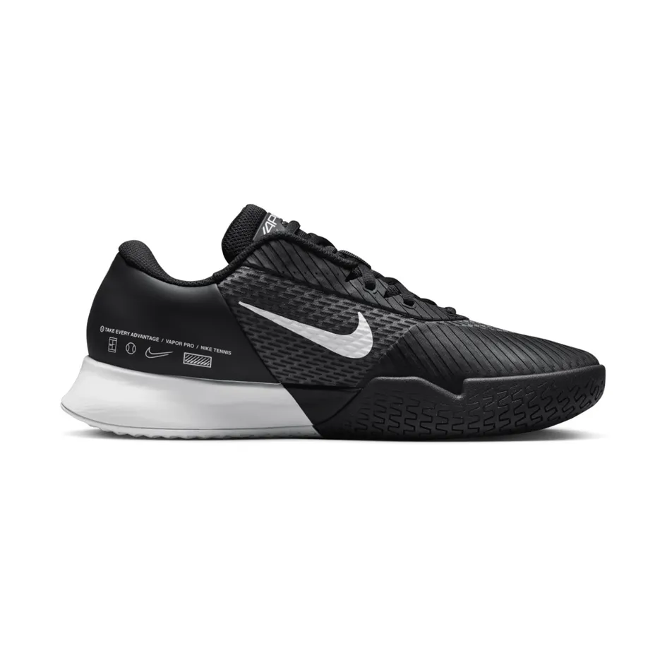 Nike Air Zoom Vapor Pro 2 Hard Court Black & White Men's Tennis Shoes