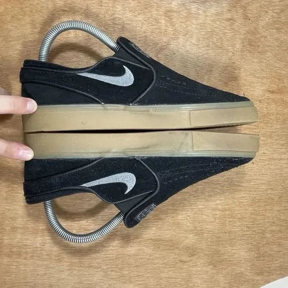 Nike Zoom Stefan Janoski Slip On Men Size 6 Black White Sneaker 833564-001