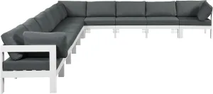 Nizuc Grey Waterproof Fabric Outdoor Patio Modular Sectional