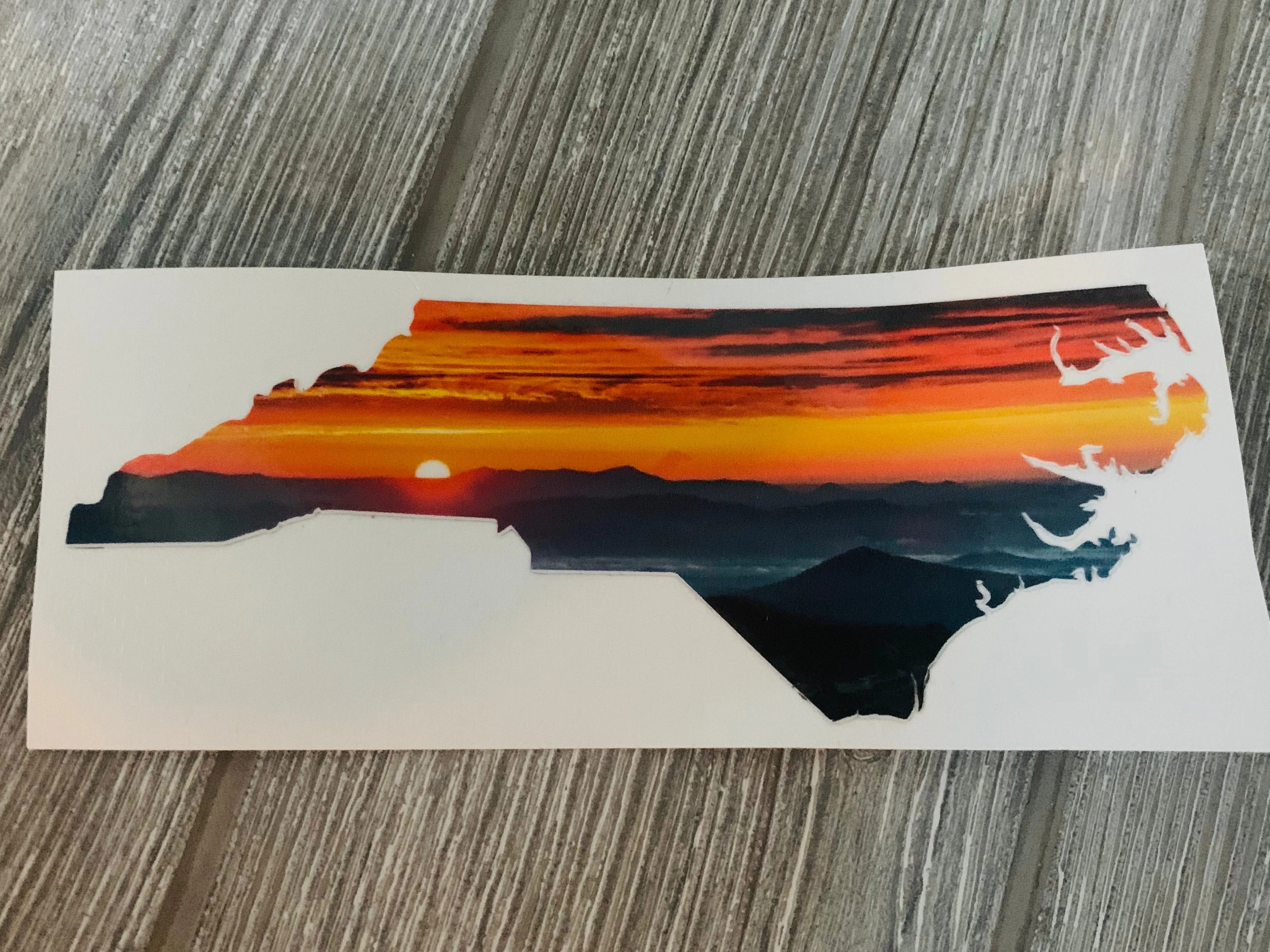 North Carolina Blue Ridge Mountain Scene State Decal