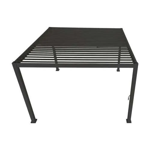 Nova Titan Aluminium Pergola 4m x 3m  with Glass Sliding Doors - Grey