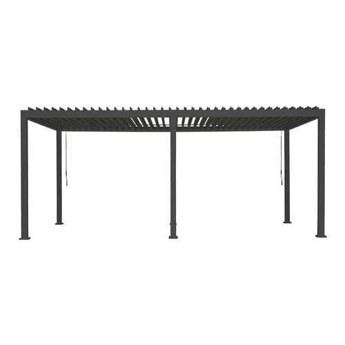 Nova Titan Aluminium Pergola 6m x 3m Rectangular optional Glass sliding Doors - Grey