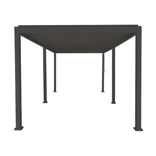 Nova Titan Aluminium Pergola 6m x 3m Rectangular optional Glass sliding Doors - Grey