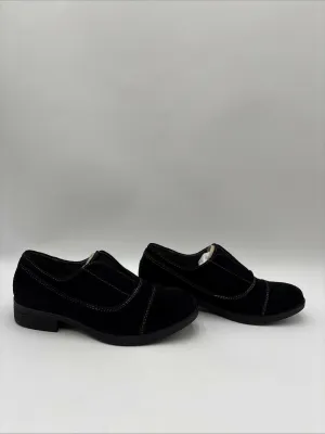 NWOB EuroSoft Tanya Women's Laceless Suede Oxfords Shoes Black Size 6M