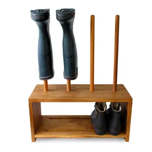 Oak Wellington and Shoe Rack (2 pair)