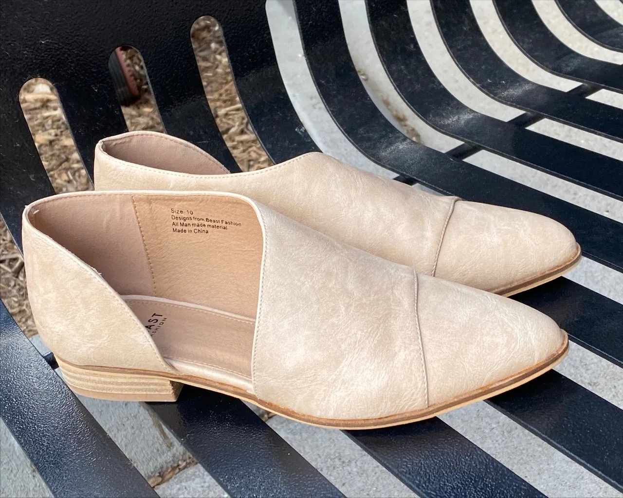 Open Shank Cut Out Flat Loafer Flats CARTER-05