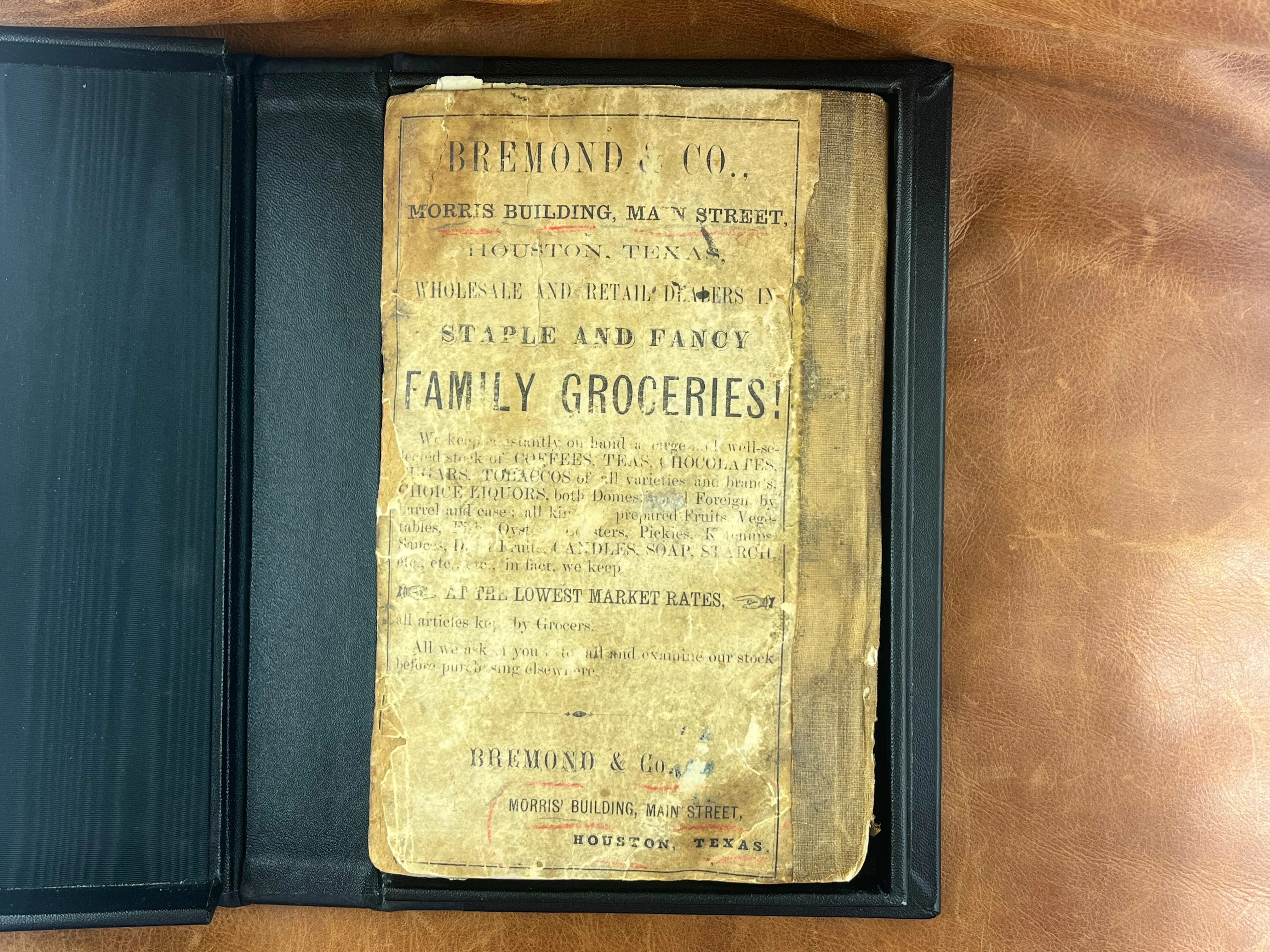 Original and Complete 1866 City of Houston Directory
