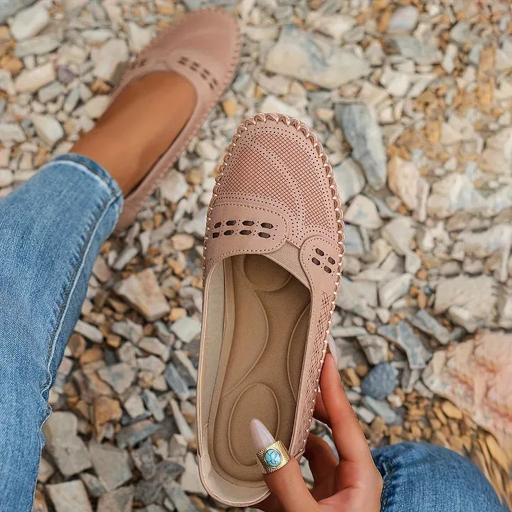 Orthopedic Black Flats - All-Day Comfort & Arch Support for Women