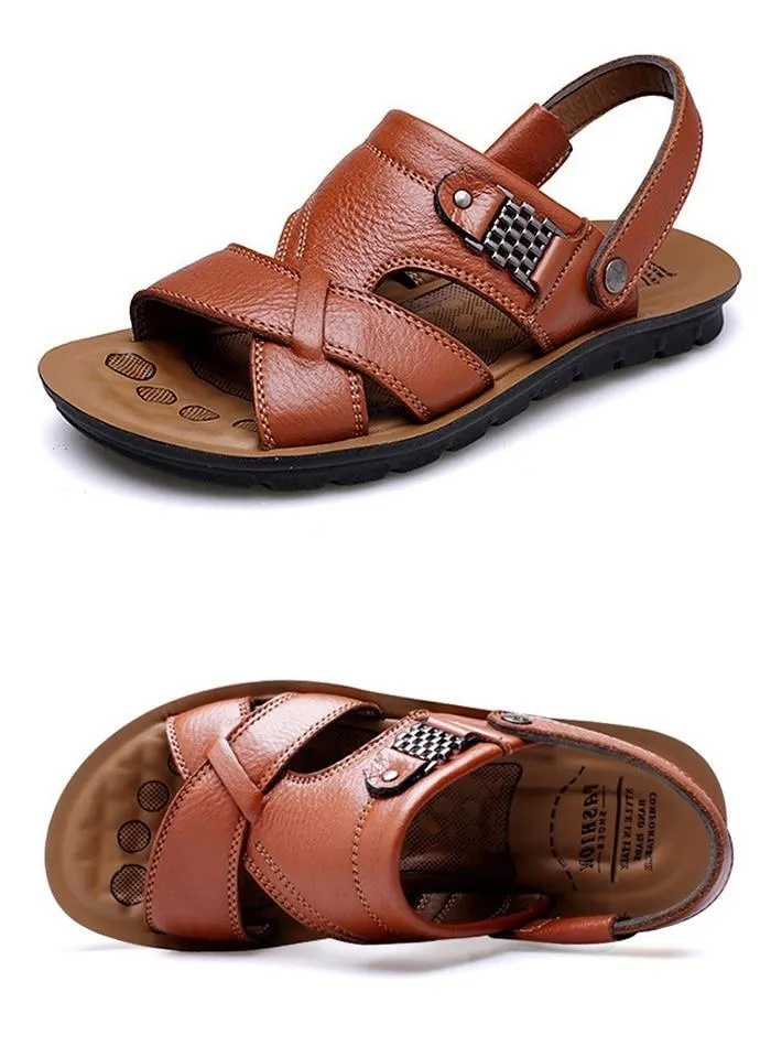 Orthopedic Leather Roman Sandals