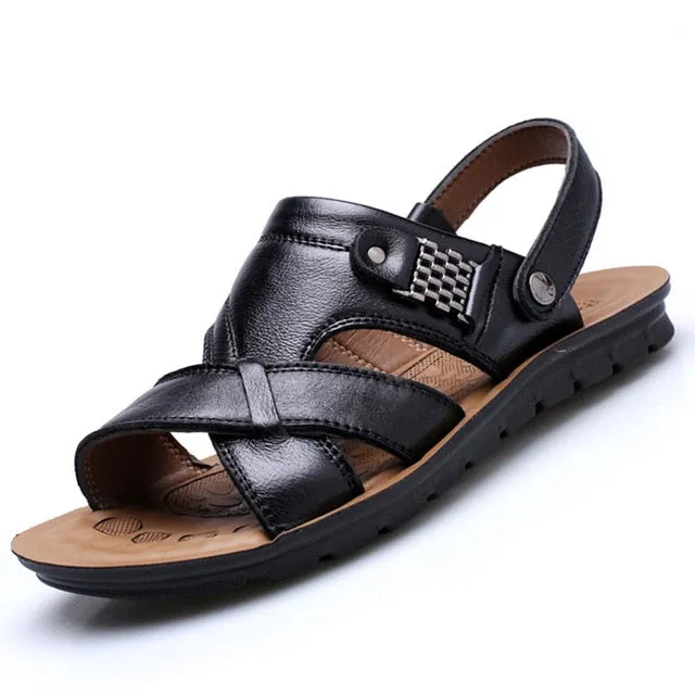Orthopedic Leather Roman Sandals