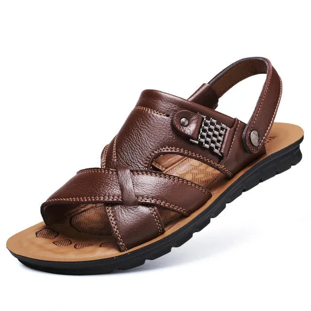 Orthopedic Leather Roman Sandals