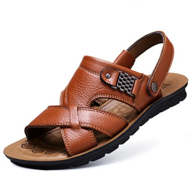 Orthopedic Leather Roman Sandals