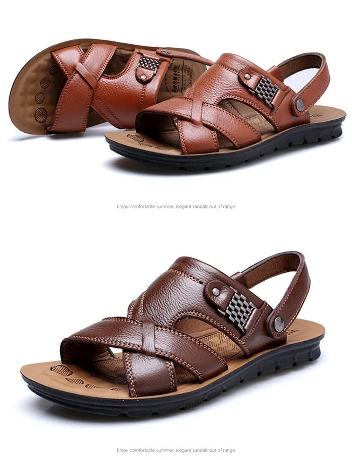 Orthopedic Leather Roman Sandals