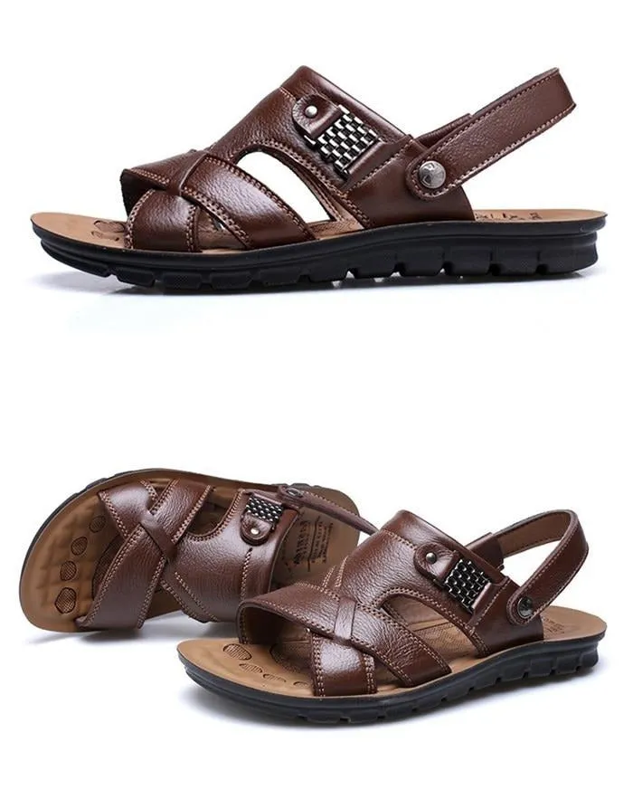 Orthopedic Leather Roman Sandals