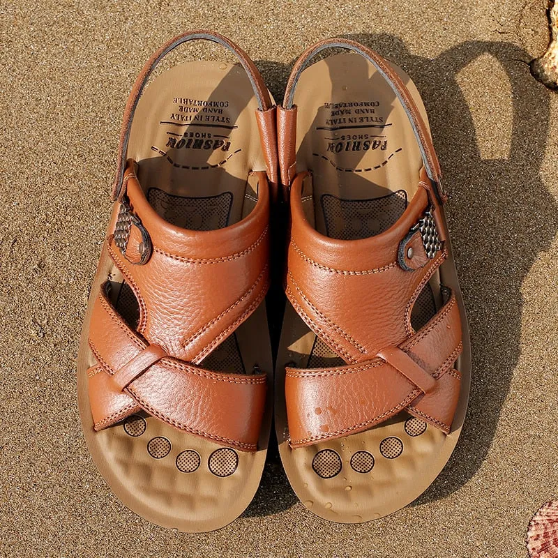 Orthopedic Leather Roman Sandals