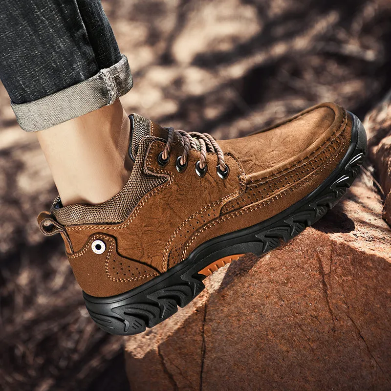 Orthopedic Men's Leather Boots Leather Casual Men's Shoes Short Boots Outdoor Work Boots Suede Snow Boots