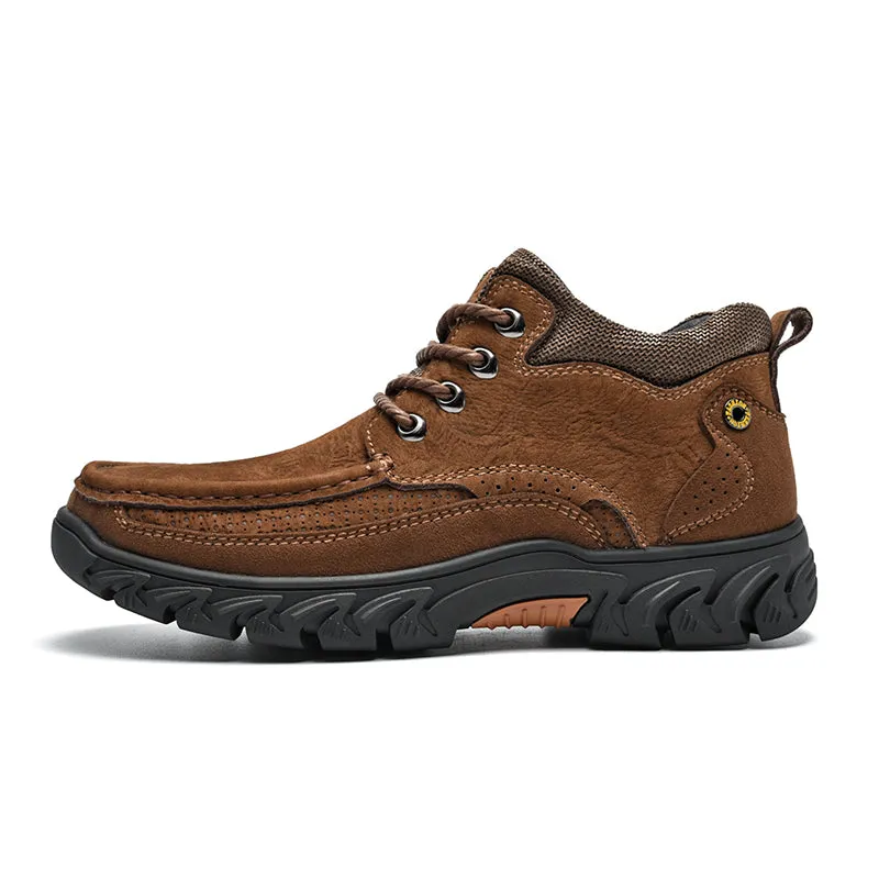 Orthopedic Men's Leather Boots Leather Casual Men's Shoes Short Boots Outdoor Work Boots Suede Snow Boots