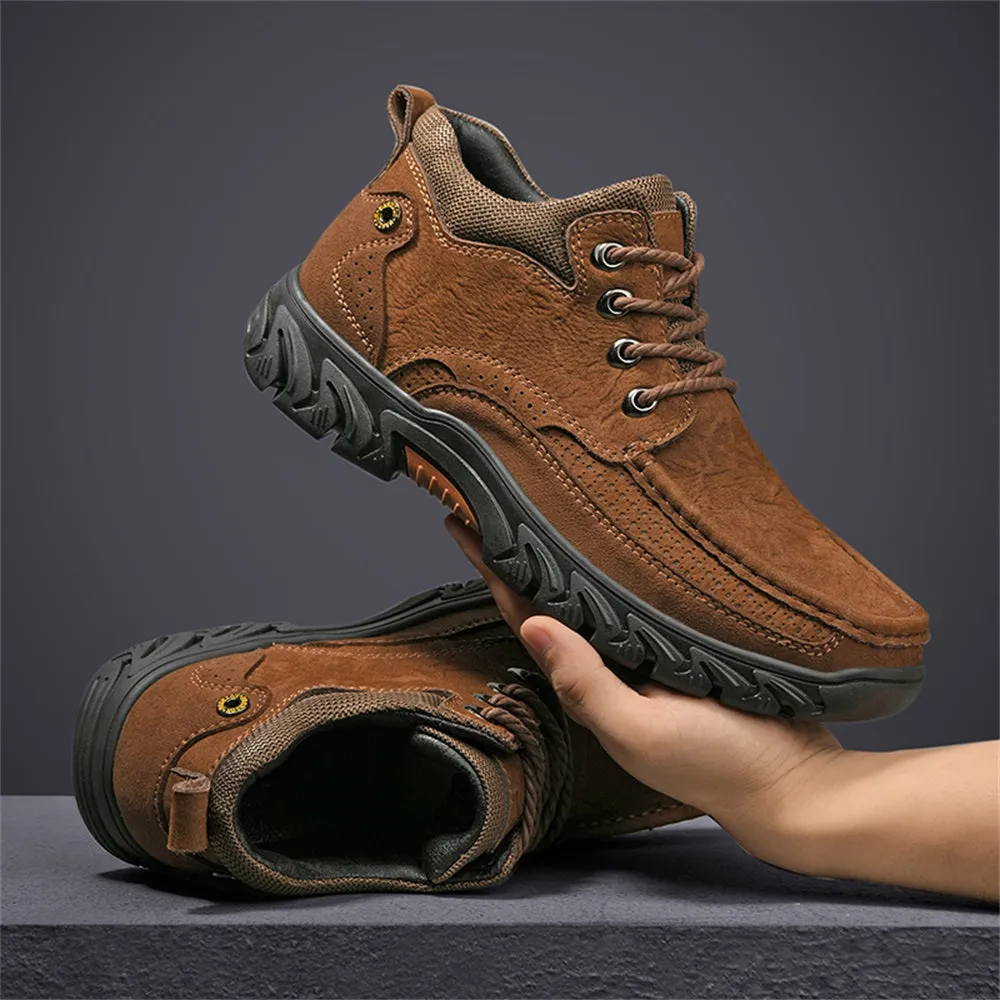Orthopedic Men's Leather Boots Leather Casual Men's Shoes Short Boots Outdoor Work Boots Suede Snow Boots
