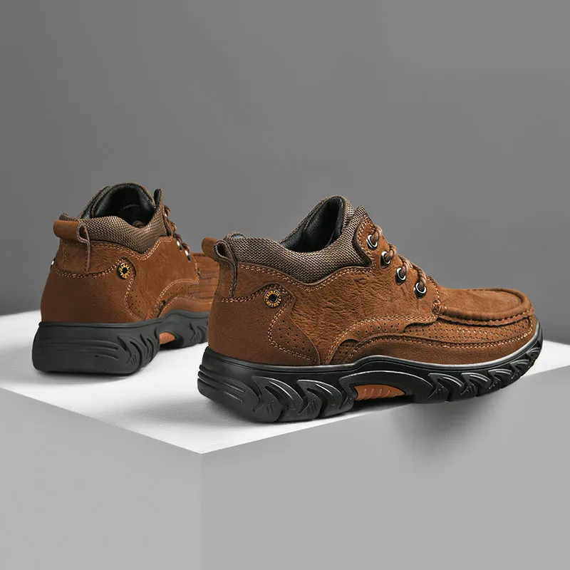 Orthopedic Men's Leather Boots Leather Casual Men's Shoes Short Boots Outdoor Work Boots Suede Snow Boots