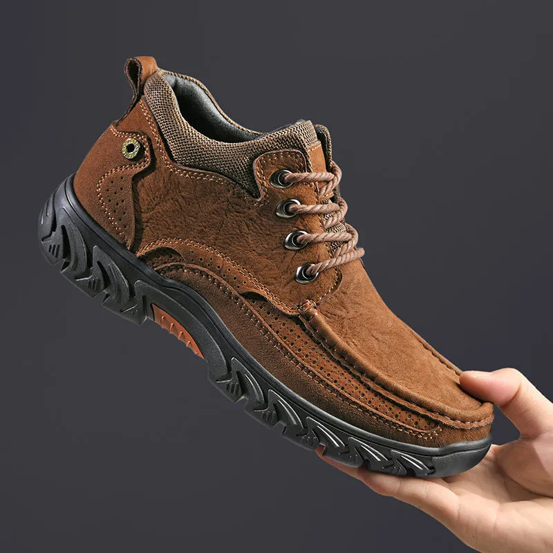 Orthopedic Men's Leather Boots Leather Casual Men's Shoes Short Boots Outdoor Work Boots Suede Snow Boots