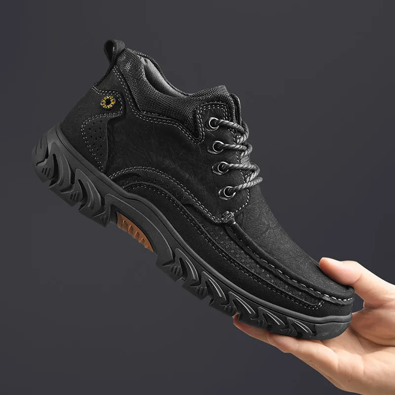 Orthopedic Men's Leather Boots Leather Casual Men's Shoes Short Boots Outdoor Work Boots Suede Snow Boots