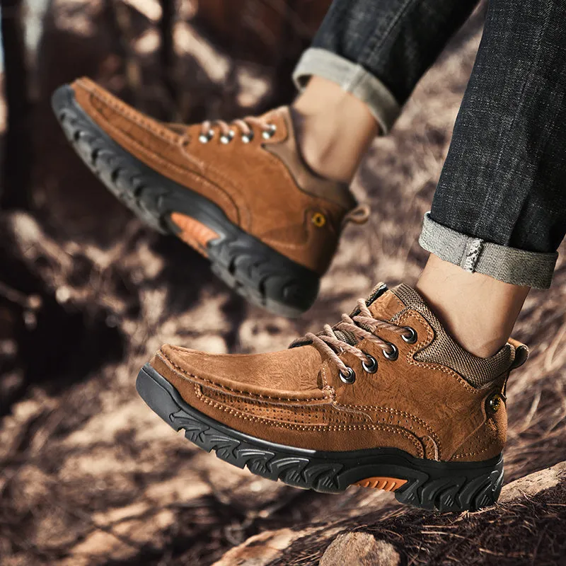 Orthopedic Men's Leather Boots Leather Casual Men's Shoes Short Boots Outdoor Work Boots Suede Snow Boots