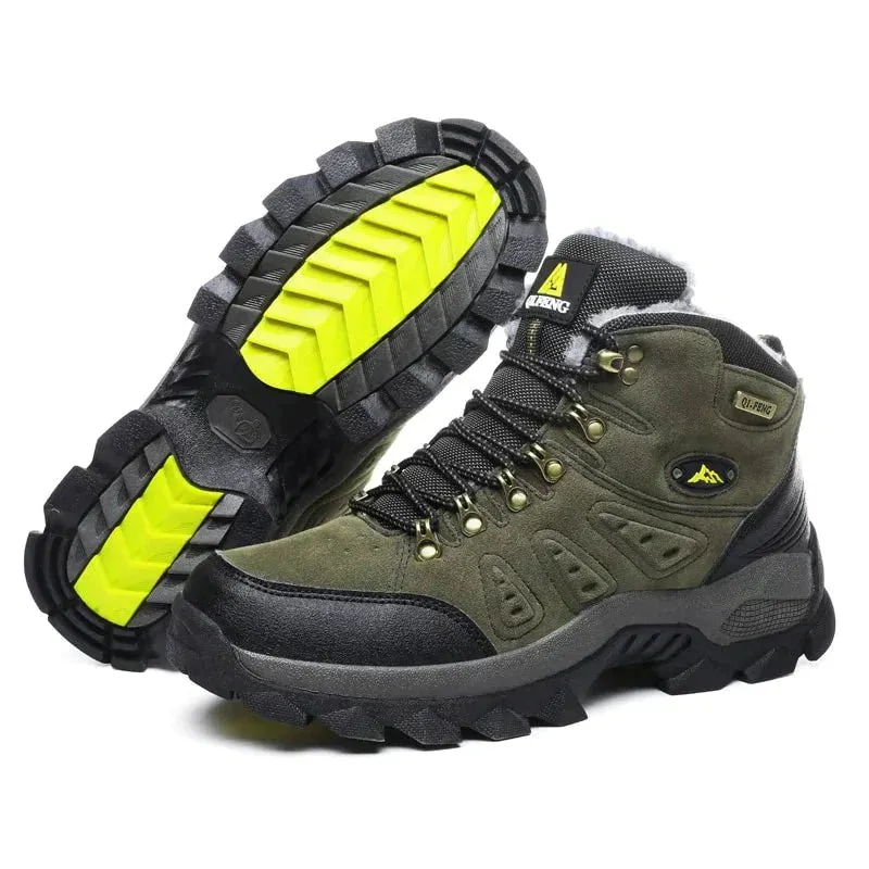 Orthopedic Mountains Men's Hiking Boots - Green