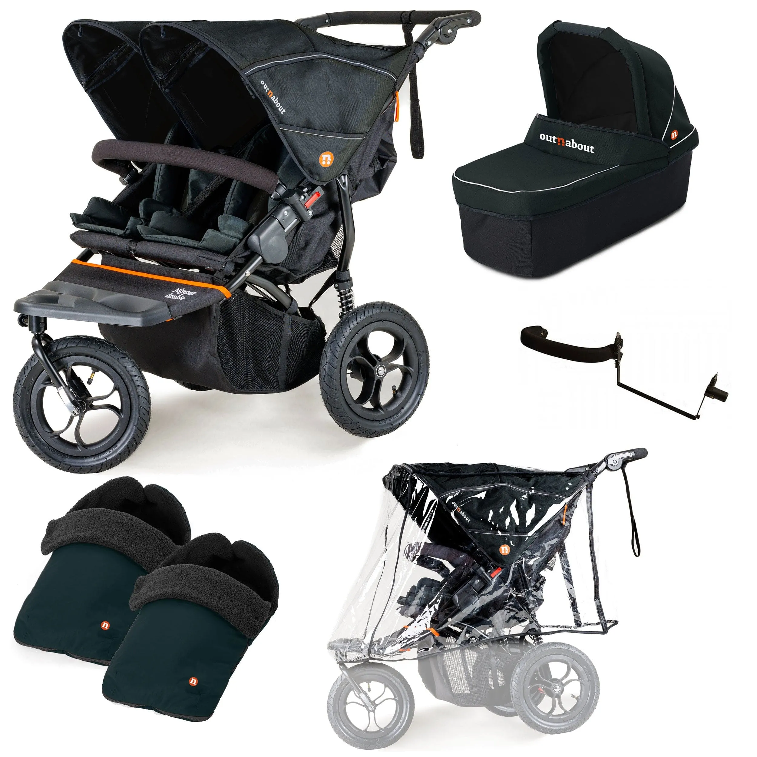 Out n About Nipper Double Duo Essentials Kit in Forest Black