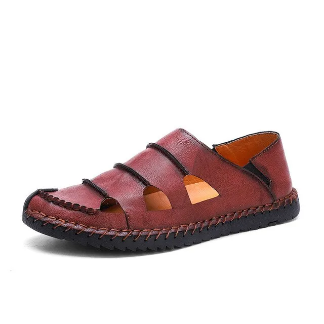 Outdoor Men Sandals Leather Casual Men Shoes Soft Walking Men Loafers High Quality Breathable Zapatilla Hombre Ayakkabi