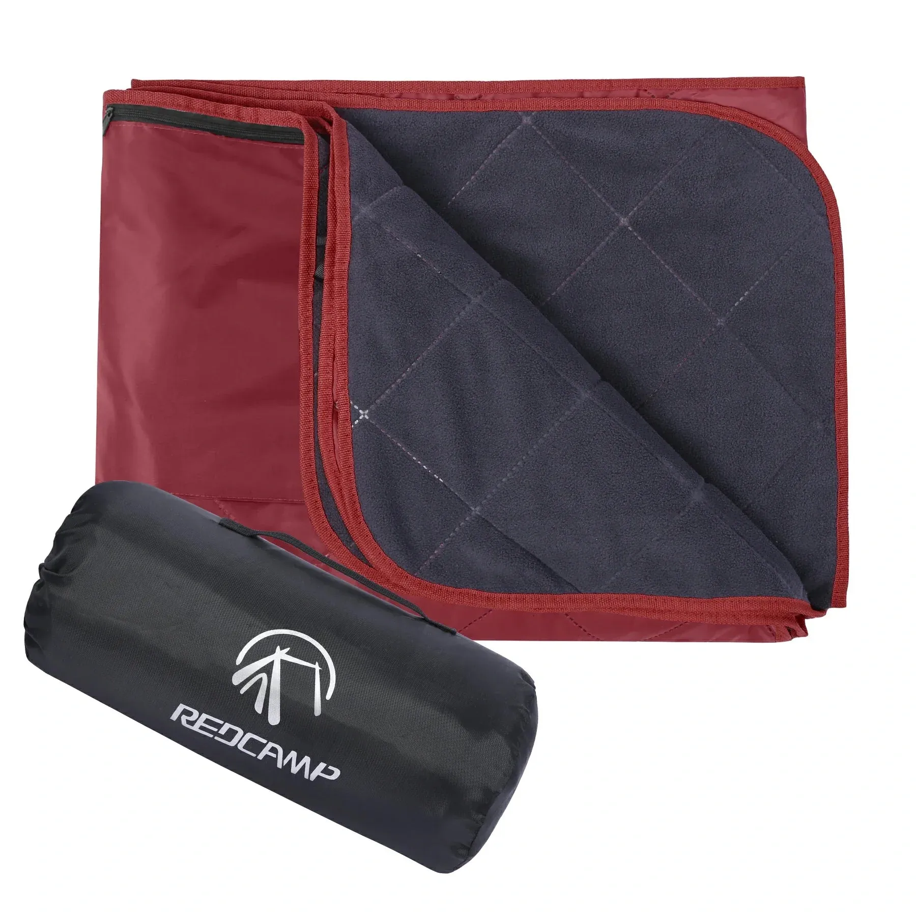 Outdoor Waterproof Blanket with Warm Fleece