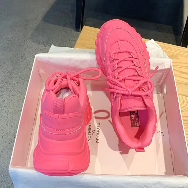 Outdoor Women Platform Chunky Sneakers
