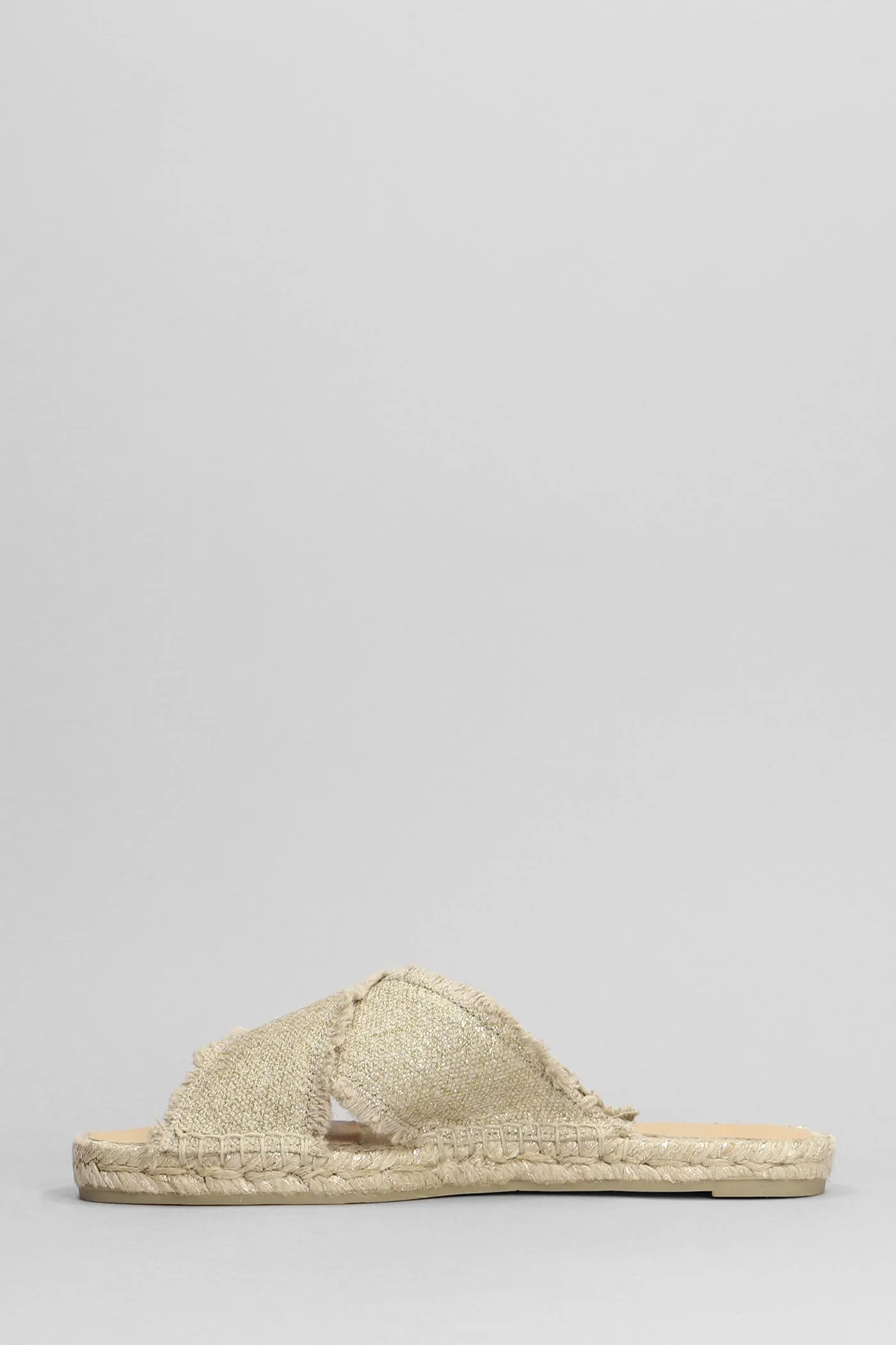 Palmera-032 Flats in gold canvas