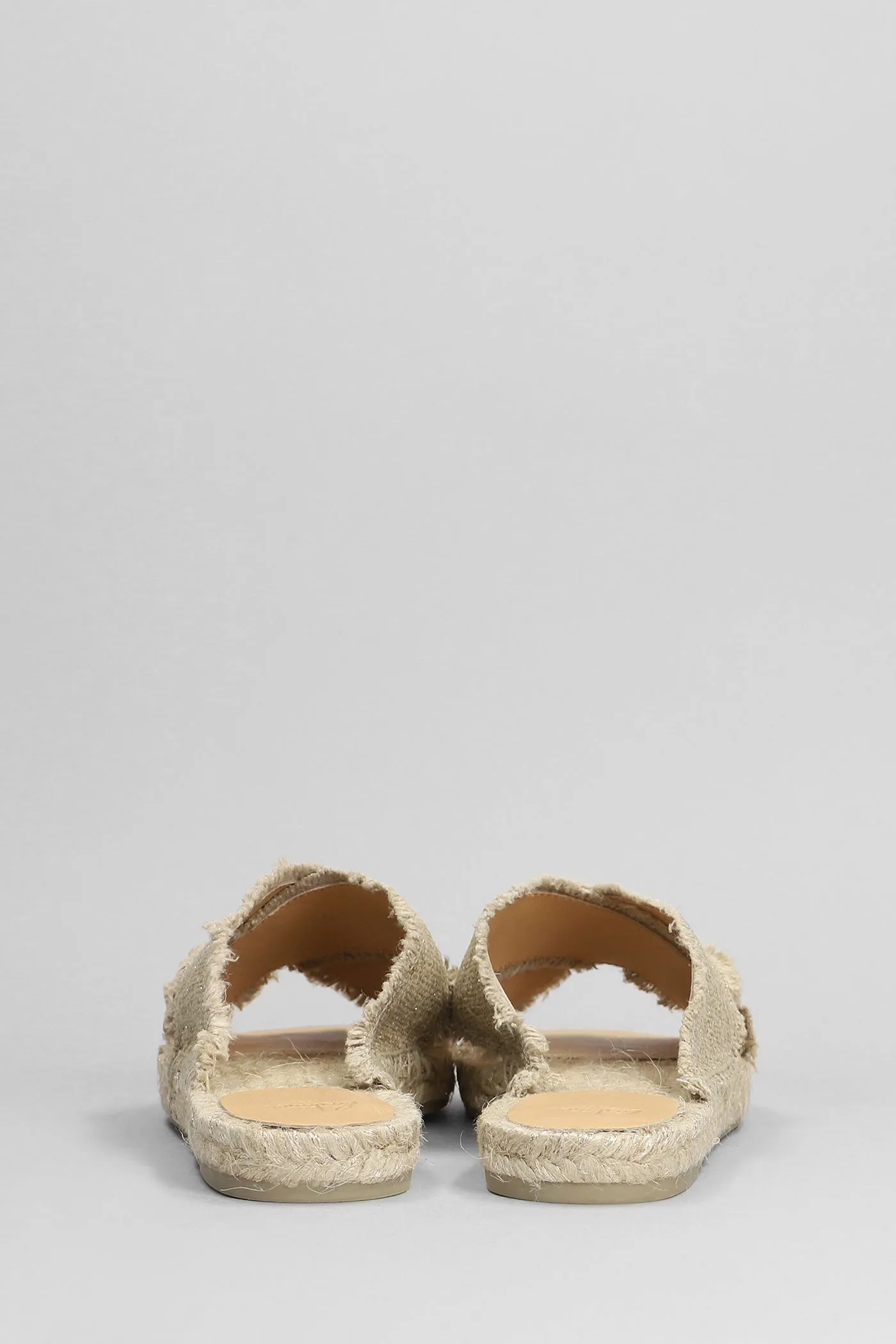 Palmera-032 Flats in gold canvas