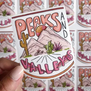 Peaks & Valleys - Die Cut Sticker