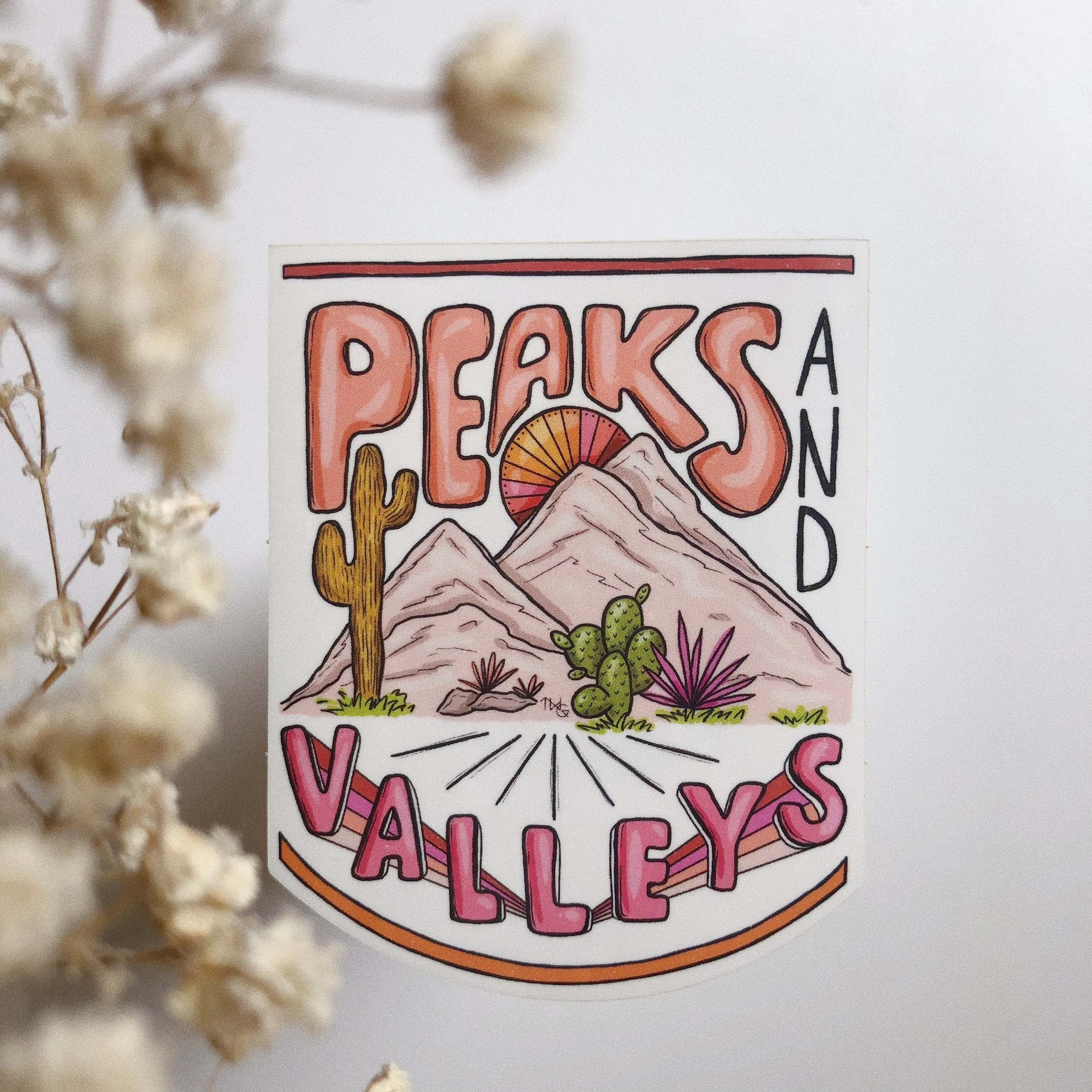 Peaks & Valleys - Die Cut Sticker