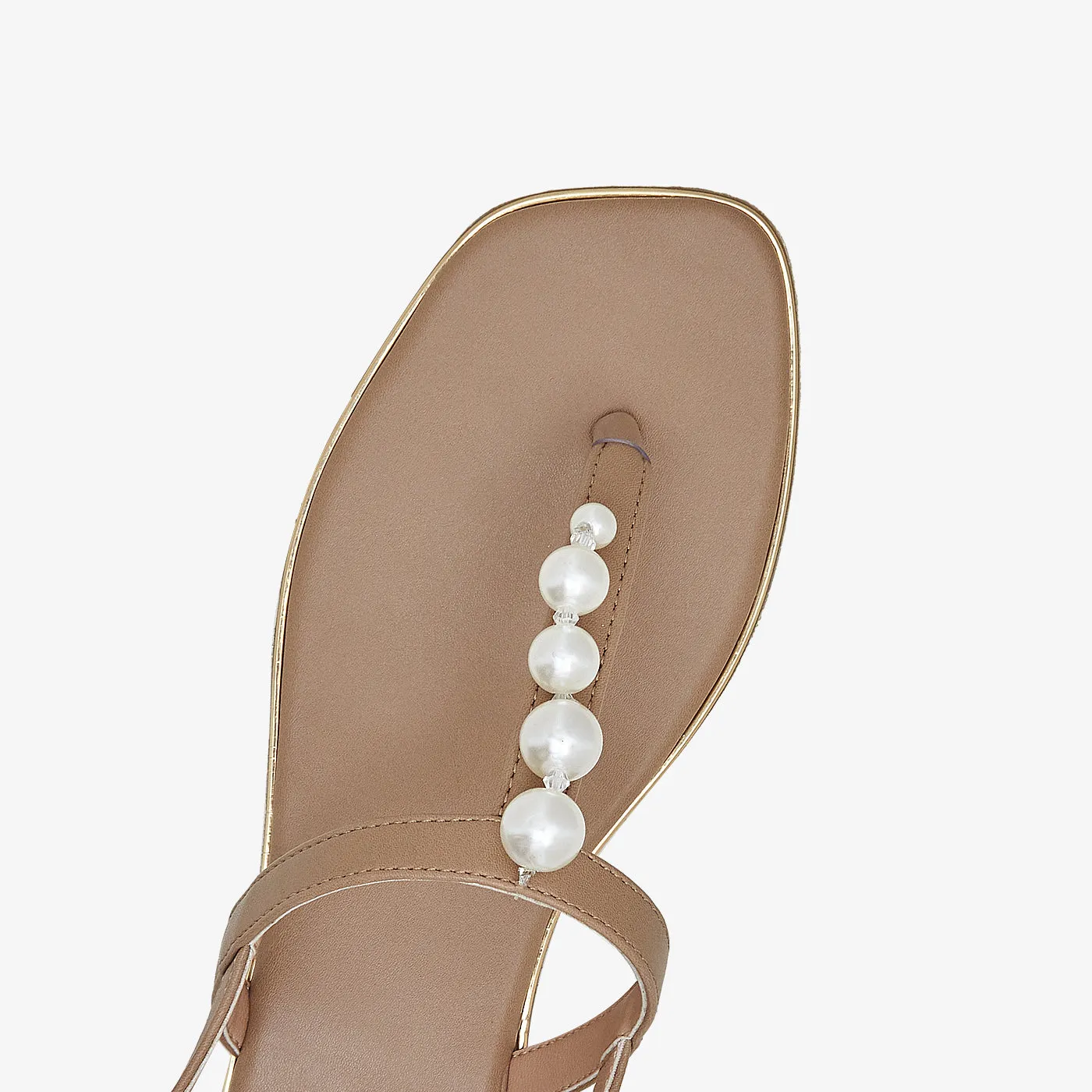 Pearl Strip Sandals