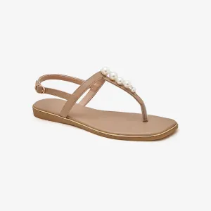 Pearl Strip Sandals