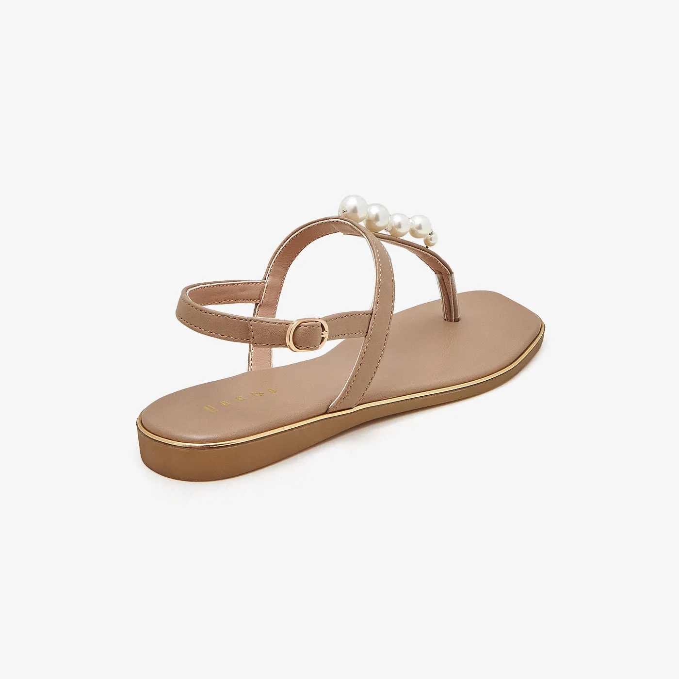 Pearl Strip Sandals