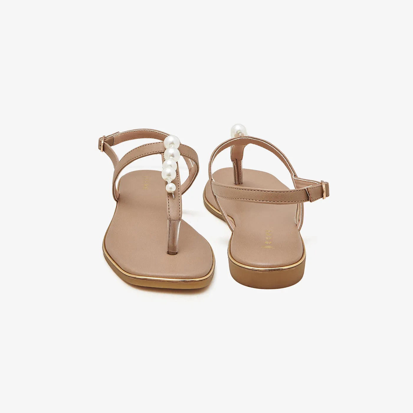 Pearl Strip Sandals