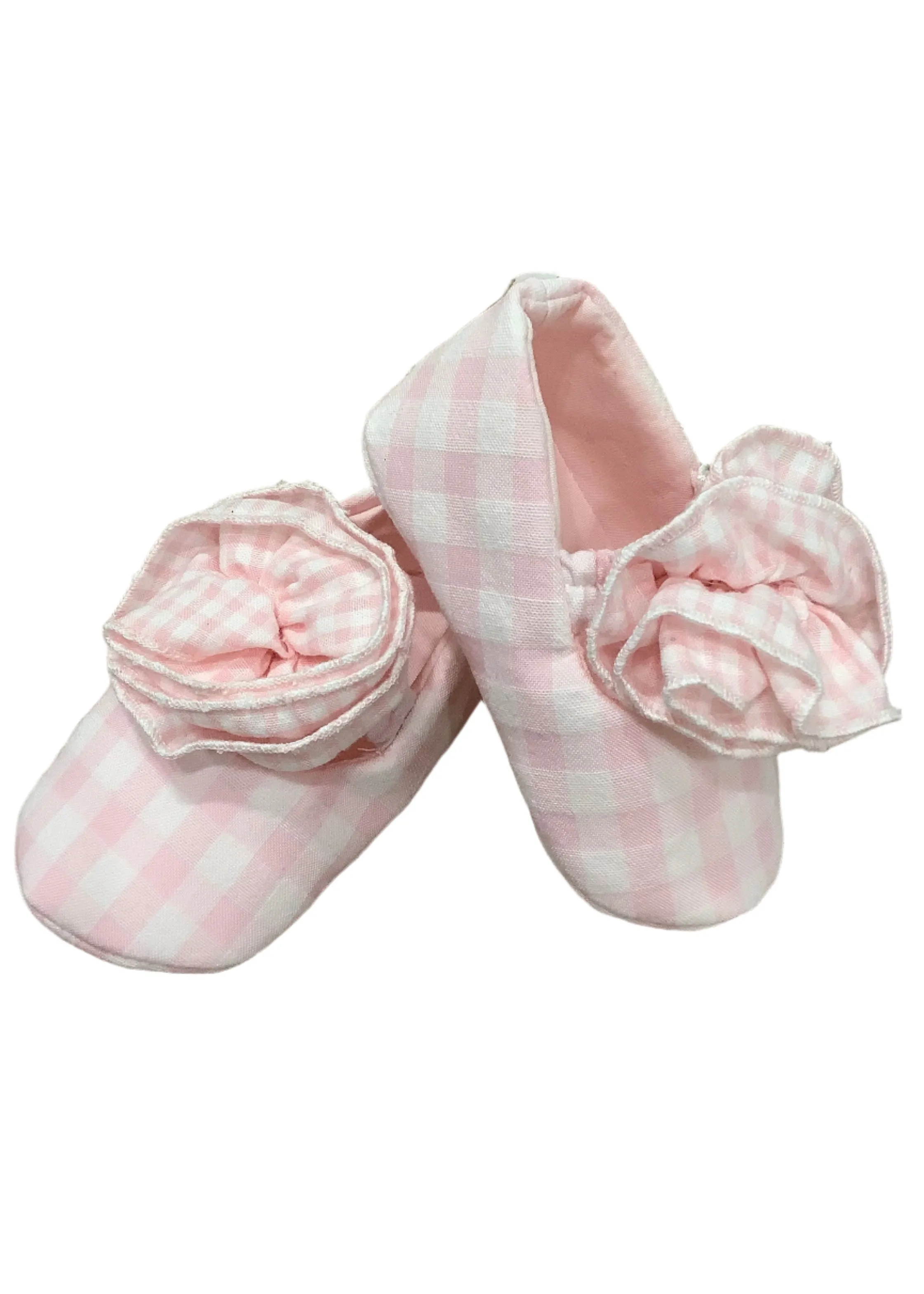 Pink Checkered Ballerina Shoes