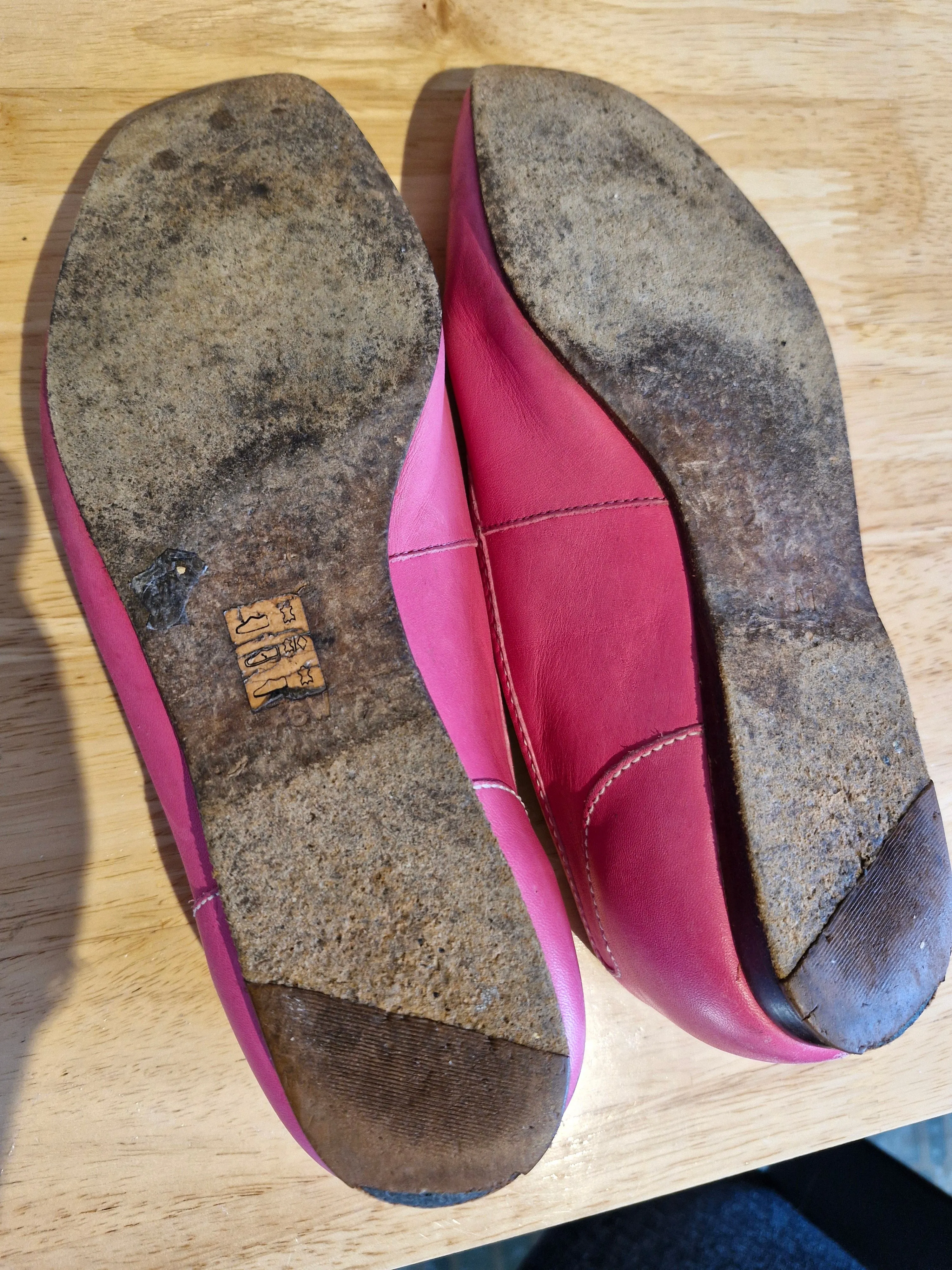 Pink Flat shoes - Heavily Worn