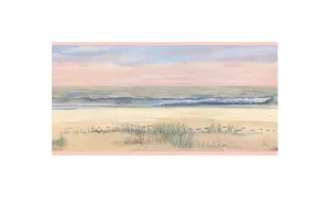 Pink Footprints in the Sand FF3312 Wallpaper Border