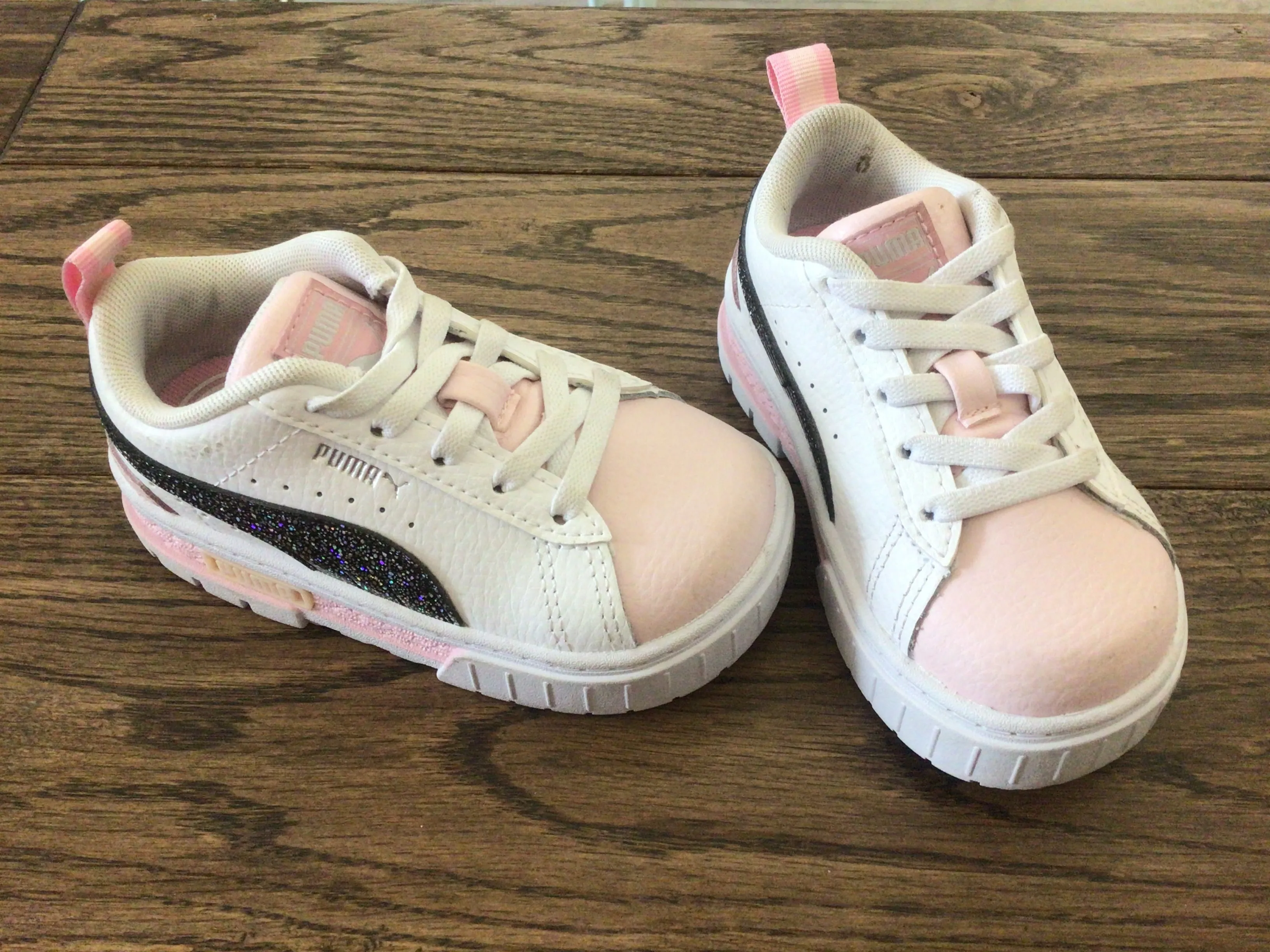 Pink puma slip on shoes-7